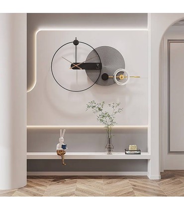 ساعت دیواری ترکیب چوب و فلز