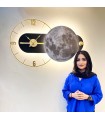 ساعت دیواری چراغ دار طرح ماه