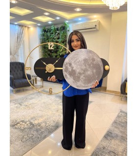 خرید ساعت دیواری مینیمال طرح ماه