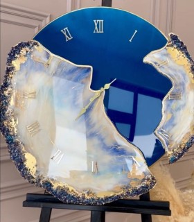 ساعت رزینی دیواری طرح آبیسا