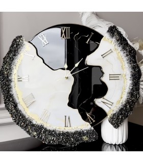 ساعت دیواری رزینی مشکی