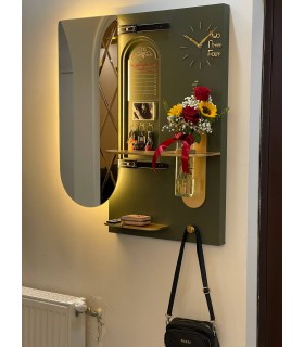 ساعت و آینه دیواری لوکس 11 کاره طرح آنیا