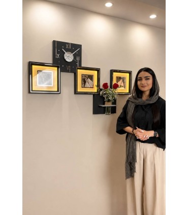 مدل ساعت ديواري با قاب عکس