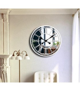 ساعت دیواری آینه ای مدل گراند (سفید)