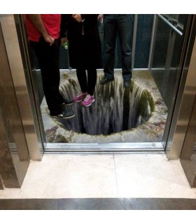 کفپوش سه بعدی آسانسور طرح گرداب
